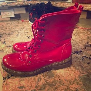 Red rain boots size 8.5